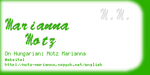 marianna motz business card
